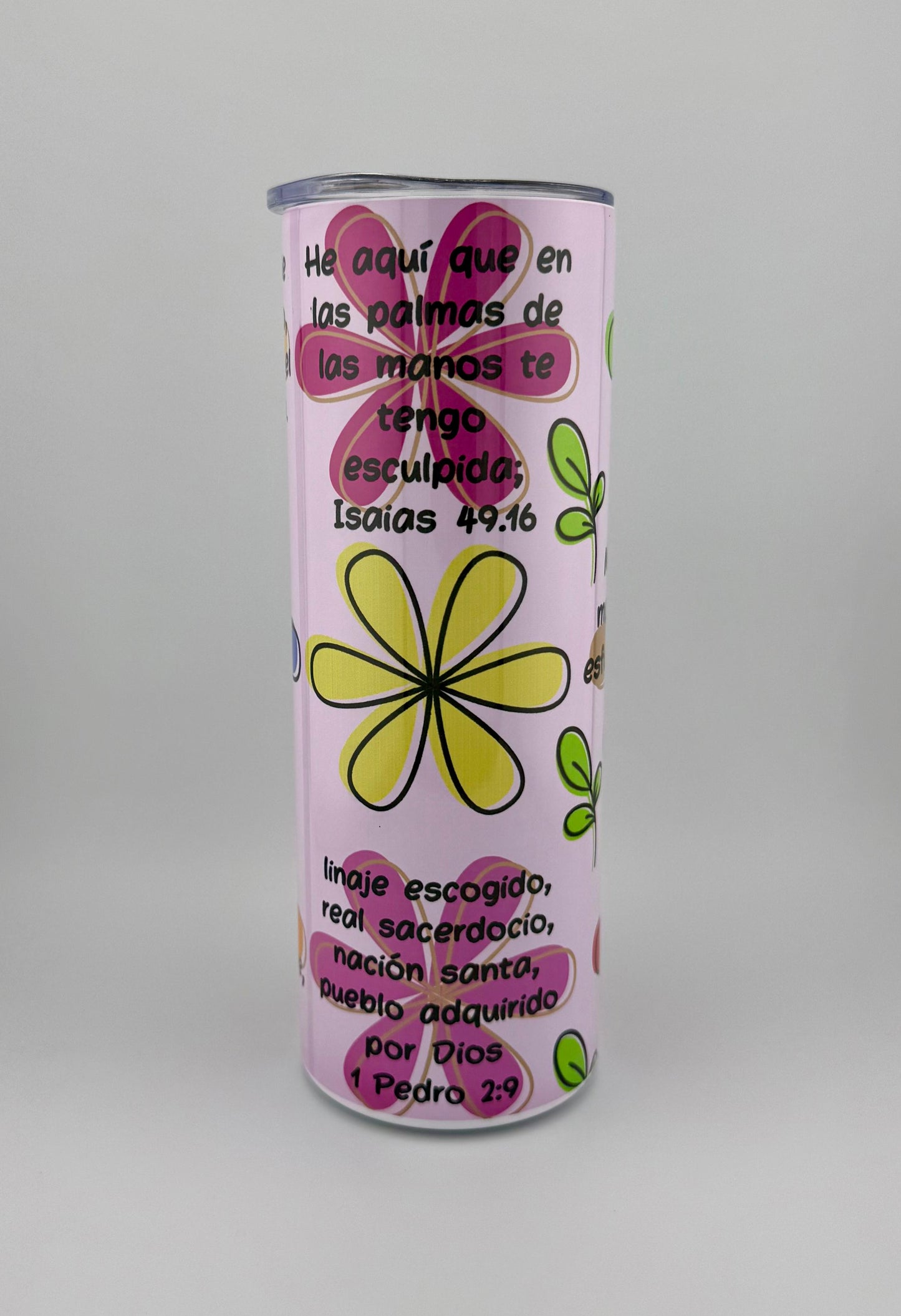 Vaso Térmico 20oz – Mira que te mando que te esfuerces (Josué 1:9, Edición Femenina) - Cristo vive