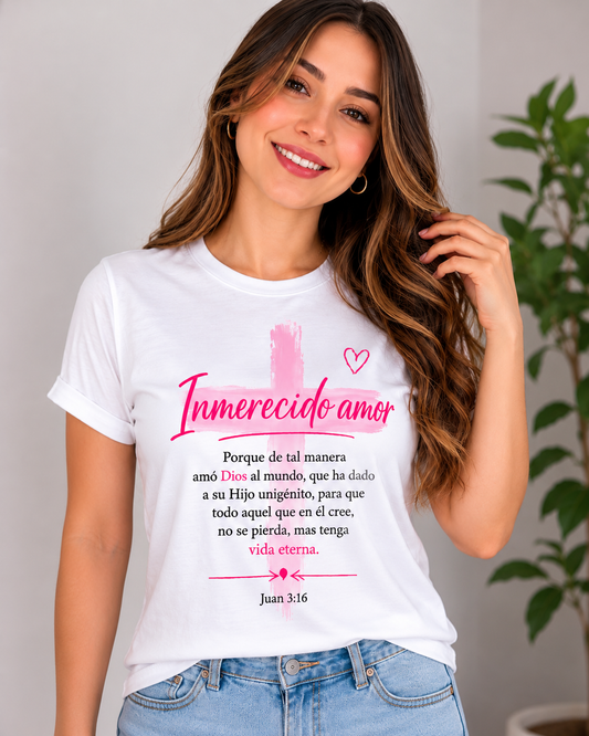 Camiseta regular, Inmerecido Amor – Juan 3:16 (copia)
