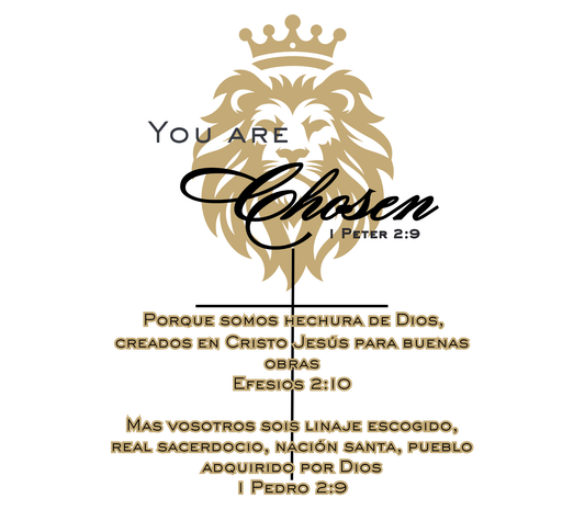 Tumbler “You Are Chosen” – 20oz | Diseño Cristiano Inspirado en 1 Pedro 2:9 - Cristo vive
