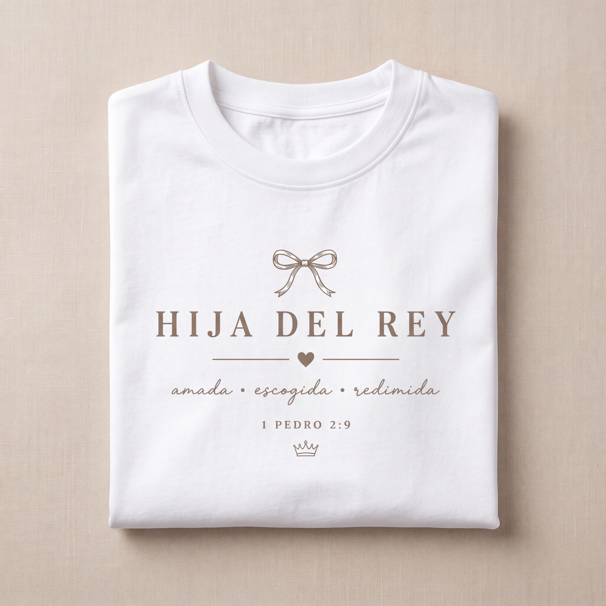 Camisa Oversize Cristiana “Hija del Rey” – Diseño Minimalista Premium