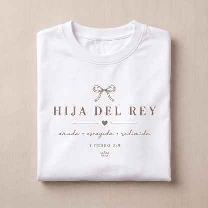 Camisa Oversize Cristiana “Hija del Rey” – Diseño Minimalista Premium