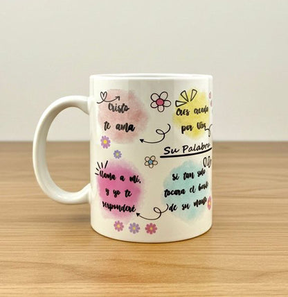 Taza “Cristo te ama” – Versículos y frases de esperanza (11 oz / 12 oz)