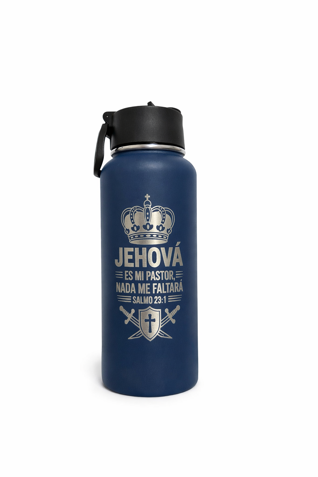 Botella Térmica Cristiana 30 oz “Jehová es mi Pastor” – Salmo 23:1 | Acero Inoxidable - Cristo vive 