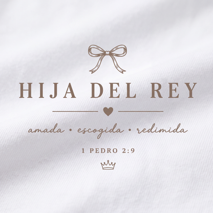 Camisa Oversize Cristiana “Hija del Rey” – Diseño Minimalista Premium