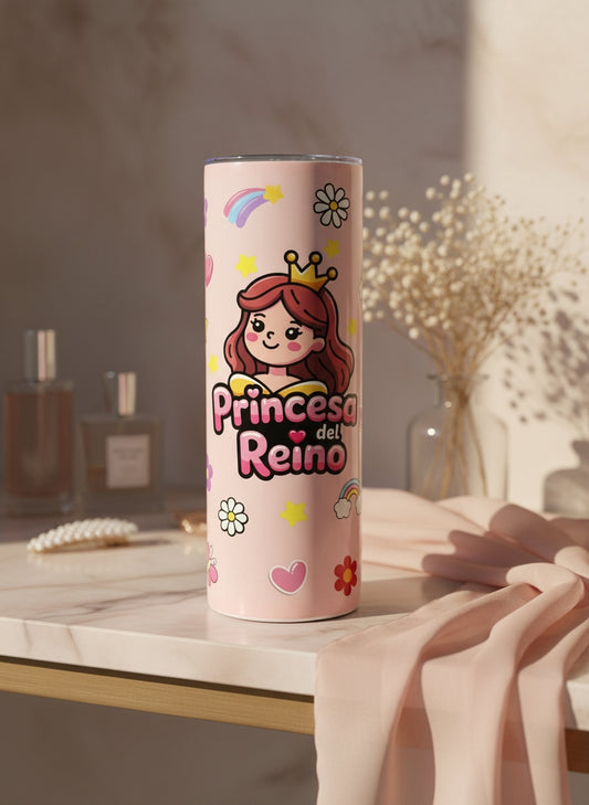 Vaso Térmico 20oz – Princesa del Reino (Rosa, Azul y Violeta)