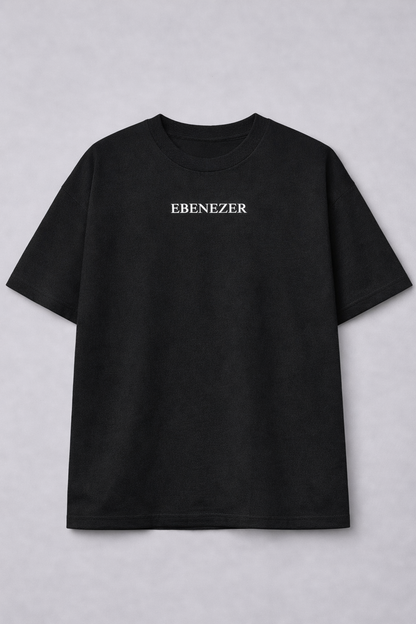 Camiseta Cristiana Oversize “Ebenezer” – Hasta Aquí Me Ha Ayudado Jehová (1 Samuel 7:12)