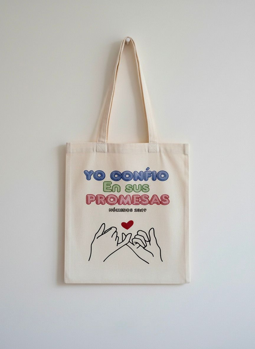 Tote Bag “Yo Confío en Sus Promesas” – Números 23:19