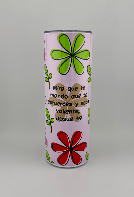 Vaso Térmico 20oz – Mira que te mando que te esfuerces (Josué 1:9, Edición Femenina)