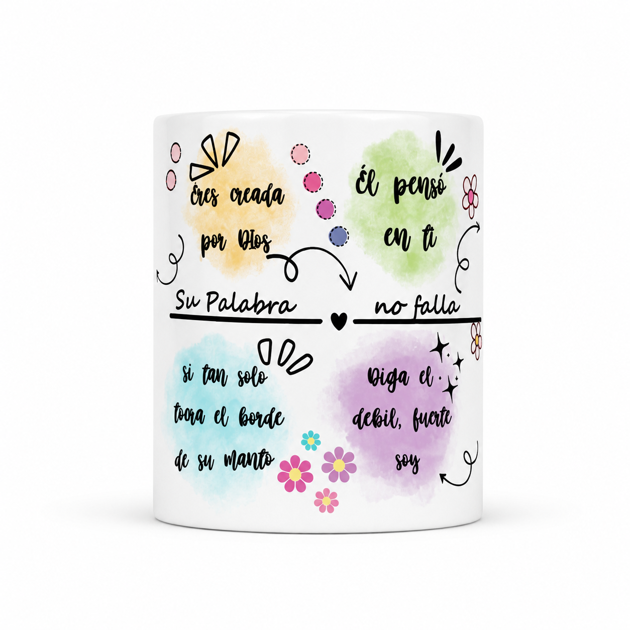 Taza Cristiana “Cristo te ama” – Regalo cristiano con versículo 1 Juan 4:19 (11 oz / 12 oz)