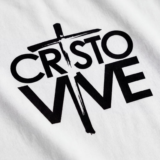 Camisa Oversize “Cristo Vive” – Blanca Premium
