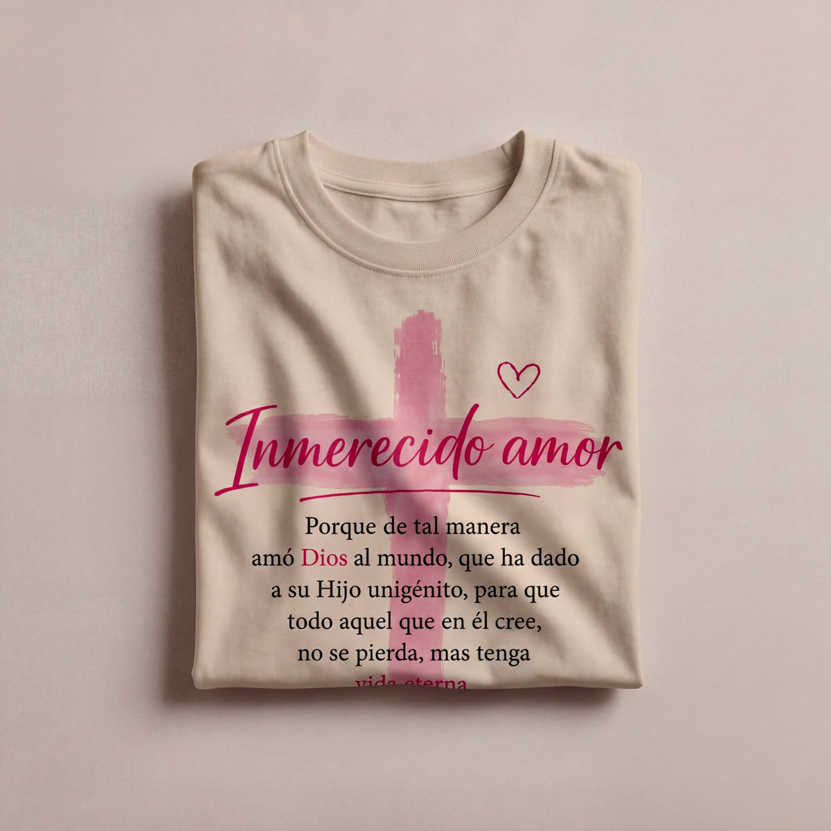 Camiseta Oversize, Inmerecido Amor – Juan 3:16