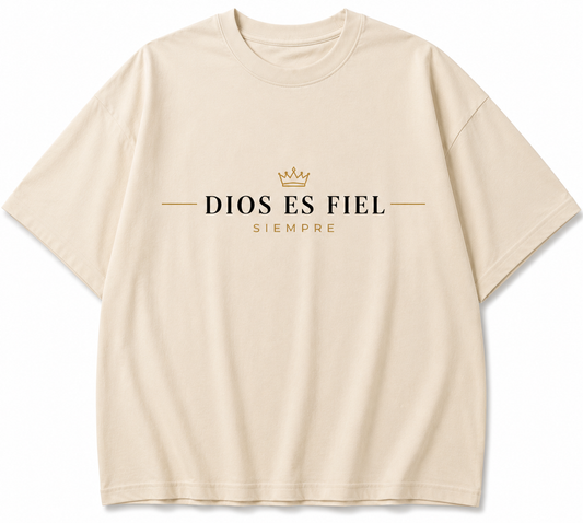 Camisa Oversize Cristiana “Dios Es Fiel Siempre” – Premium Streetwear