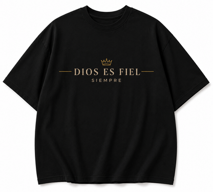 Camisa Oversize Cristiana “Dios Es Fiel Siempre” – Premium Streetwear