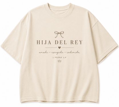 Camisa Oversize Cristiana “Hija del Rey” – Diseño Minimalista Premium