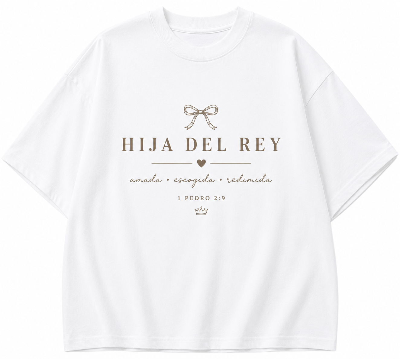 Camisa Oversize Cristiana “Hija del Rey” – Diseño Minimalista Premium