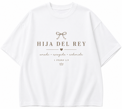 Camisa Oversize Cristiana “Hija del Rey” – Diseño Minimalista Premium