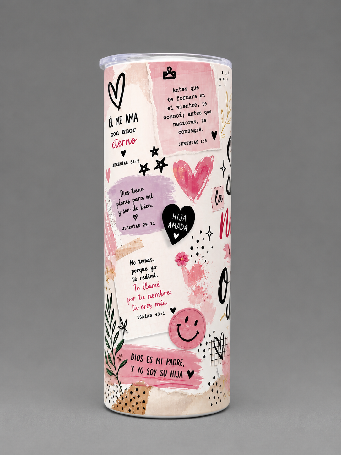 Vaso Térmico 20oz “Soy la Niña de Sus Ojos” | Diseño Cristiano Femenino Premium