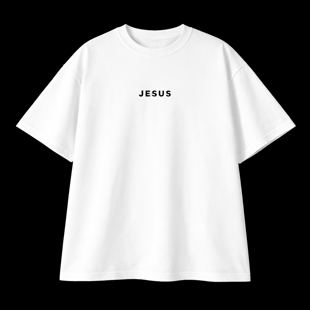 Camisa Oversize Cristiana 'JESUS' – Estilo Minimalista Streetwear