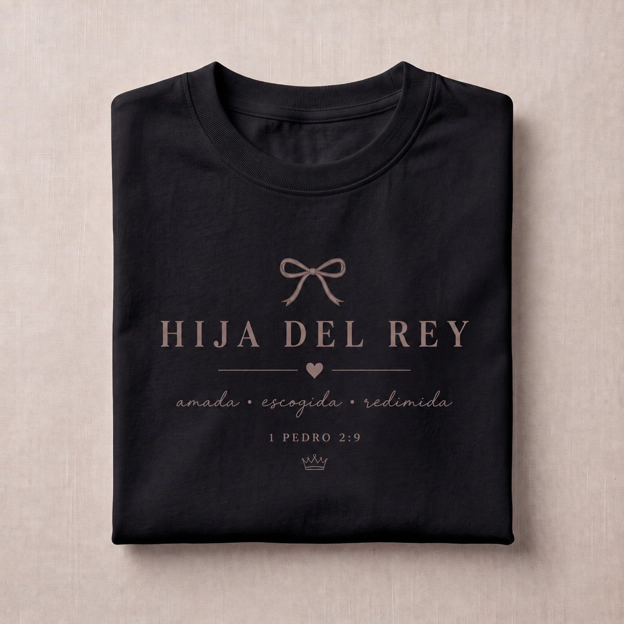 Camisa Oversize Cristiana “Hija del Rey” – Diseño Minimalista Premium