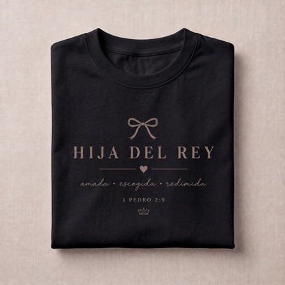 Camisa Oversize Cristiana “Hija del Rey” – Diseño Minimalista Premium