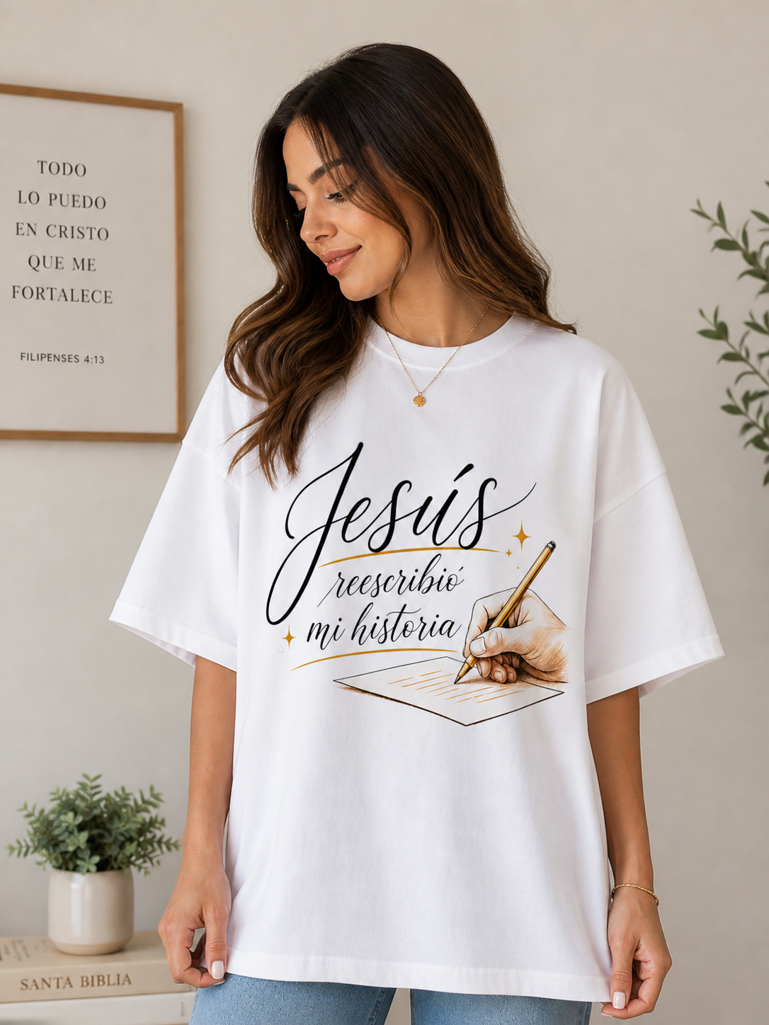 Camisa Oversize “Jesús Reescribió Mi Historia”