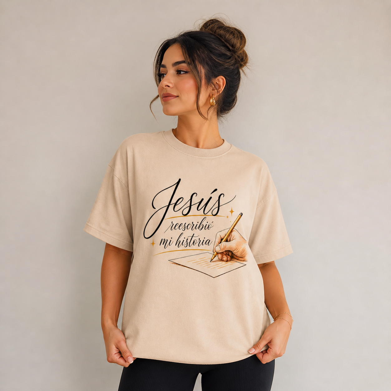 Camisa Oversize “Jesús Reescribió Mi Historia”