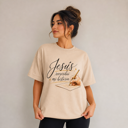 Camisa Oversize “Jesús Reescribió Mi Historia”