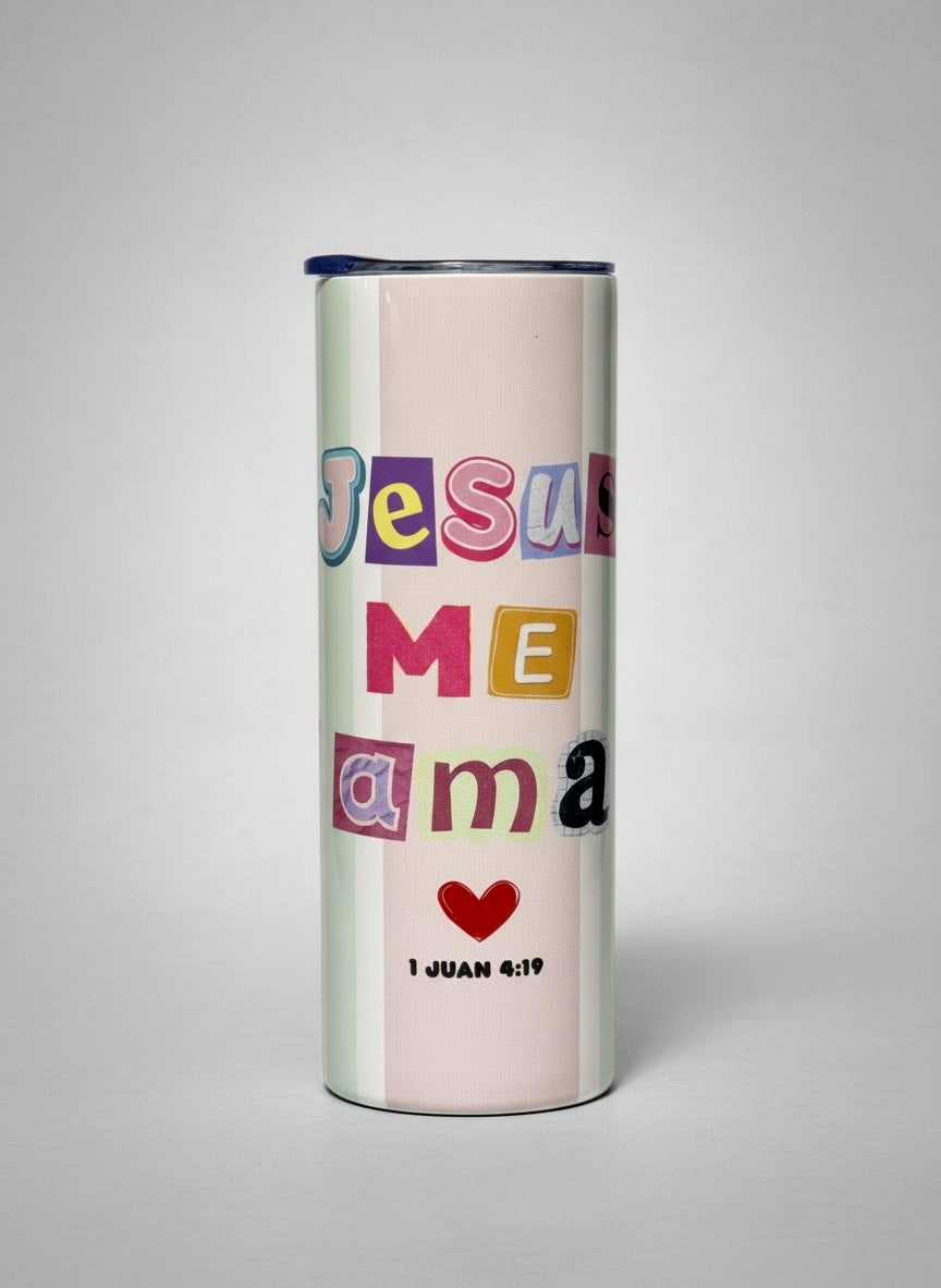 Vaso 20 oz “Jesús me ama” – Amor y Fe que Acompañan tu Día - Cristo vive 