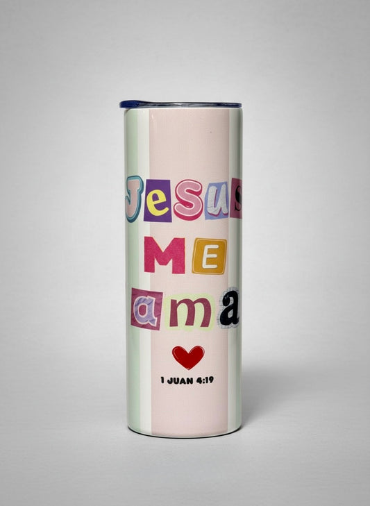 Vaso 20 oz “Jesús me ama” – Amor y Fe que Acompañan tu Día - Cristo vive 