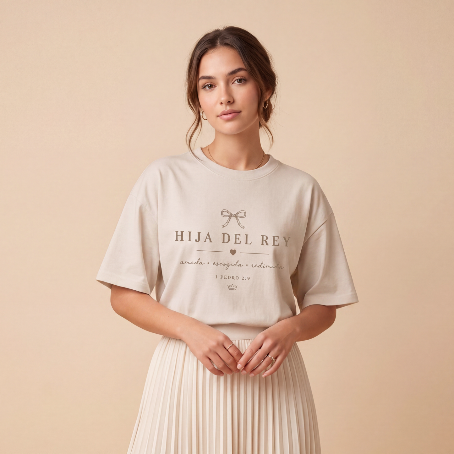 Camisa Oversize Cristiana “Hija del Rey” – Diseño Minimalista Premium