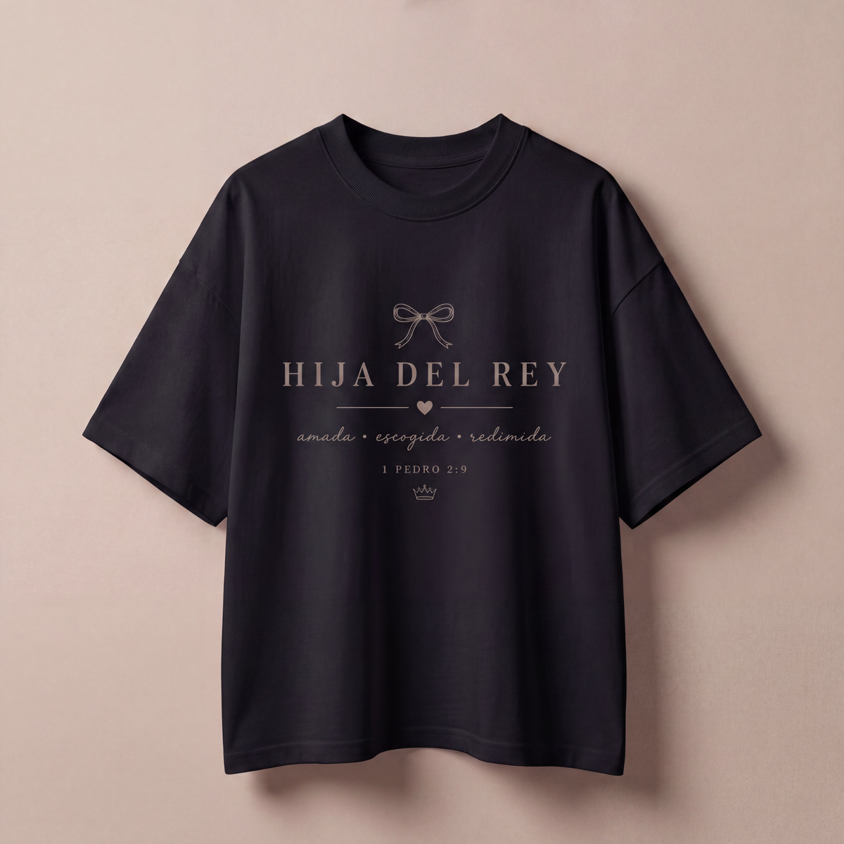 Camisa Oversize Cristiana “Hija del Rey” – Diseño Minimalista Premium