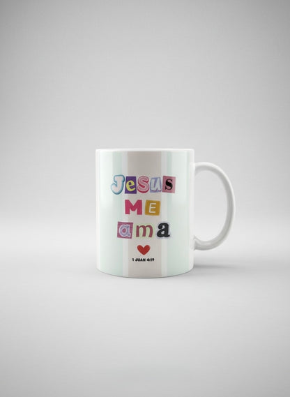 Taza “Jesús me ama” – 1 Juan 4:19 - Cristo vive 