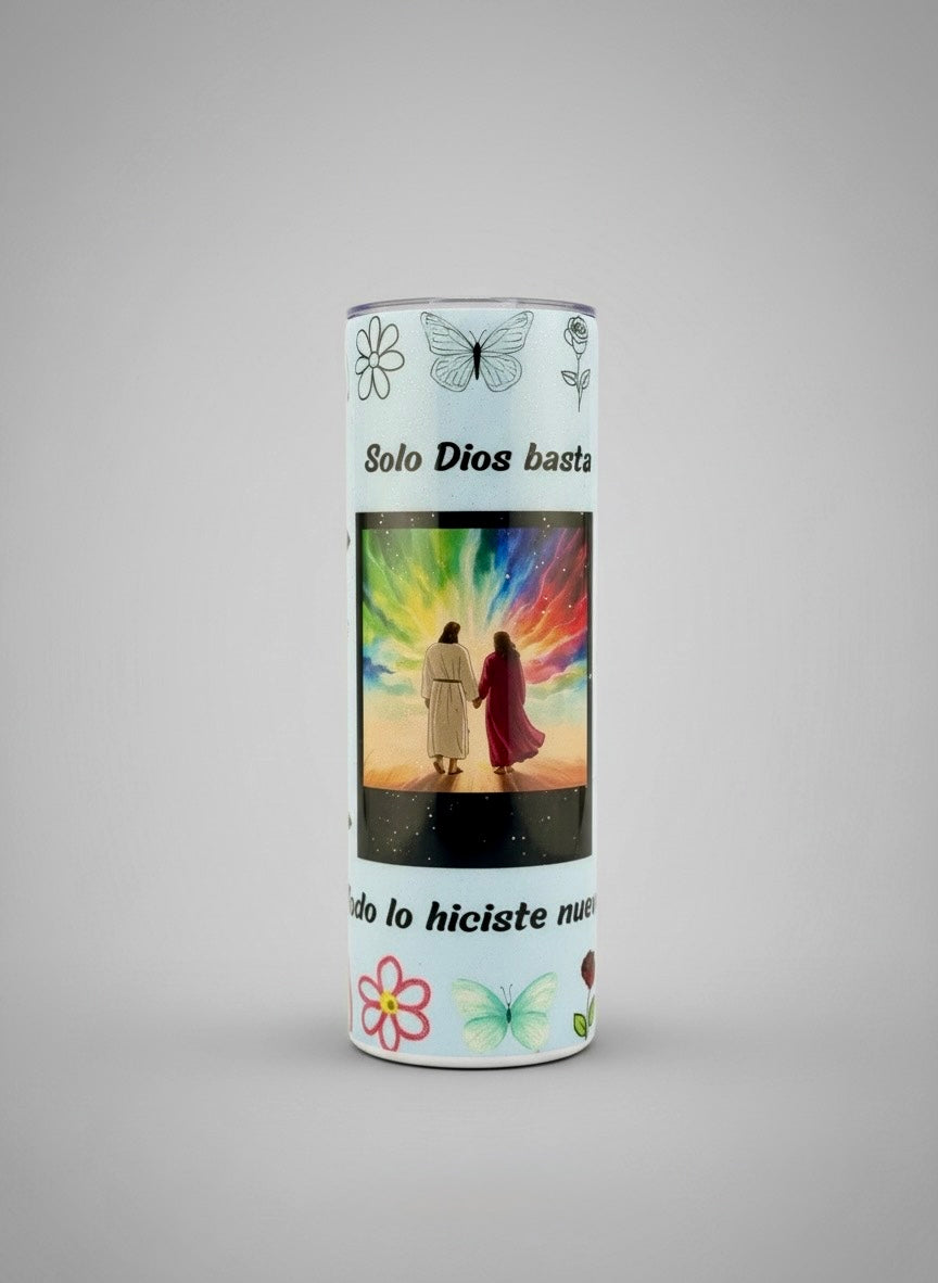 Vaso de Resina y sublimado 20oz – Solo Tú, mi Jesús, pudiste hacerlo (Brilla en la oscuridad) - Cristo vive 