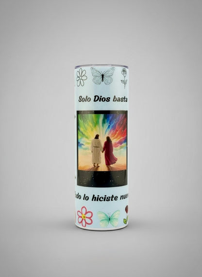 Vaso de Resina y sublimado 20oz – Solo Tú, mi Jesús, pudiste hacerlo (Brilla en la oscuridad) - Cristo vive 