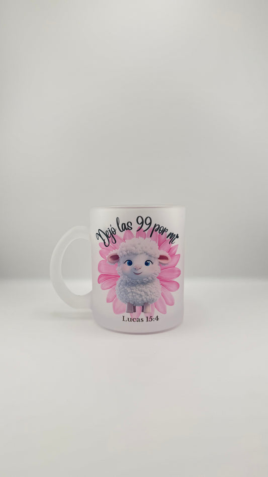 Taza de Vidrio “Dejó las 99 por mí” – Lucas 15:4 - Cristo vive 