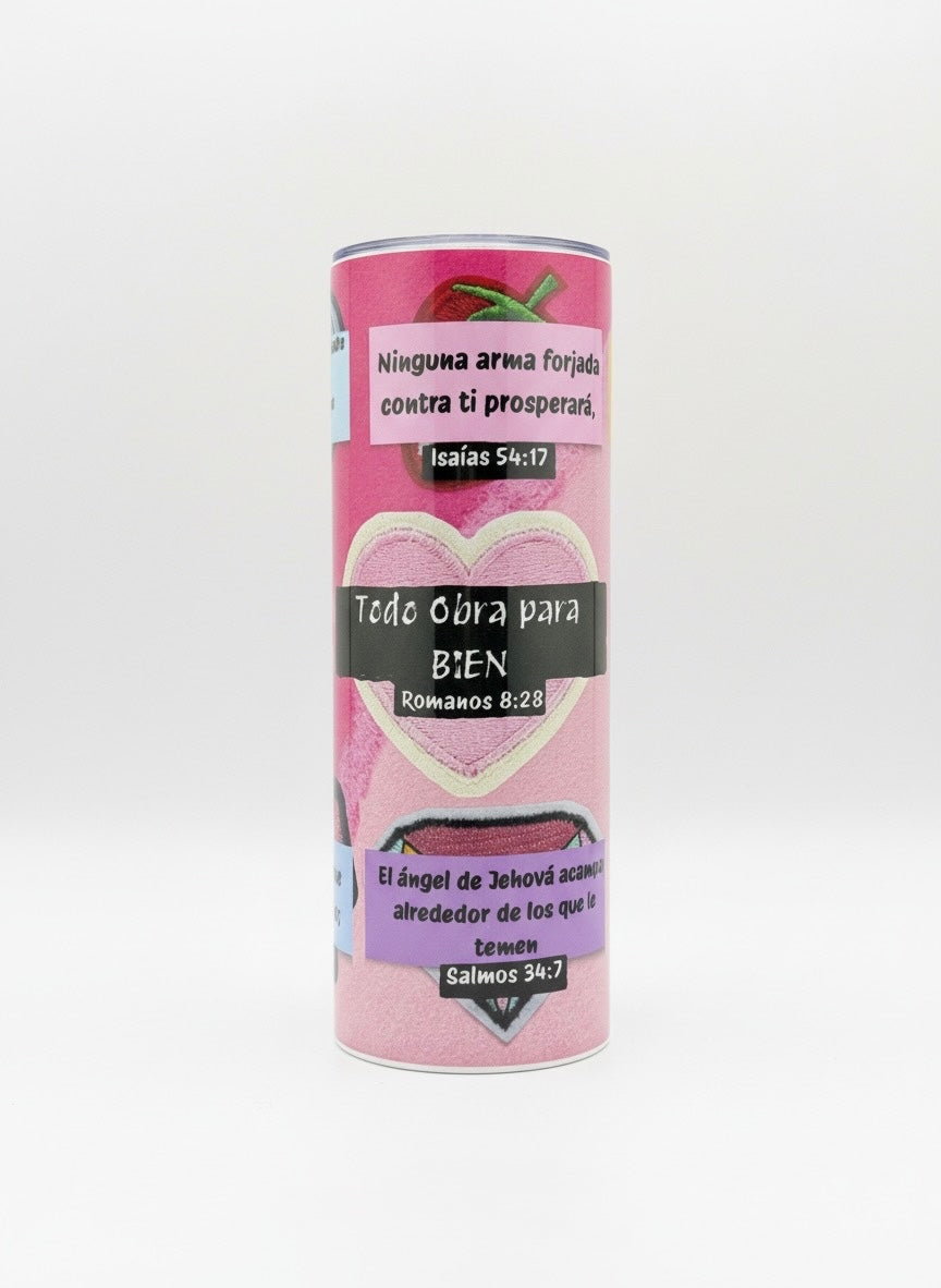 Vaso Térmico 20oz – Todo obra para bien (Versículos de Promesa) - Cristo vive 