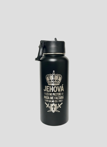 Botella Térmica Cristiana 30 oz “Jehová es mi Pastor” – Salmo 23:1 | Acero Inoxidable - Cristo vive 