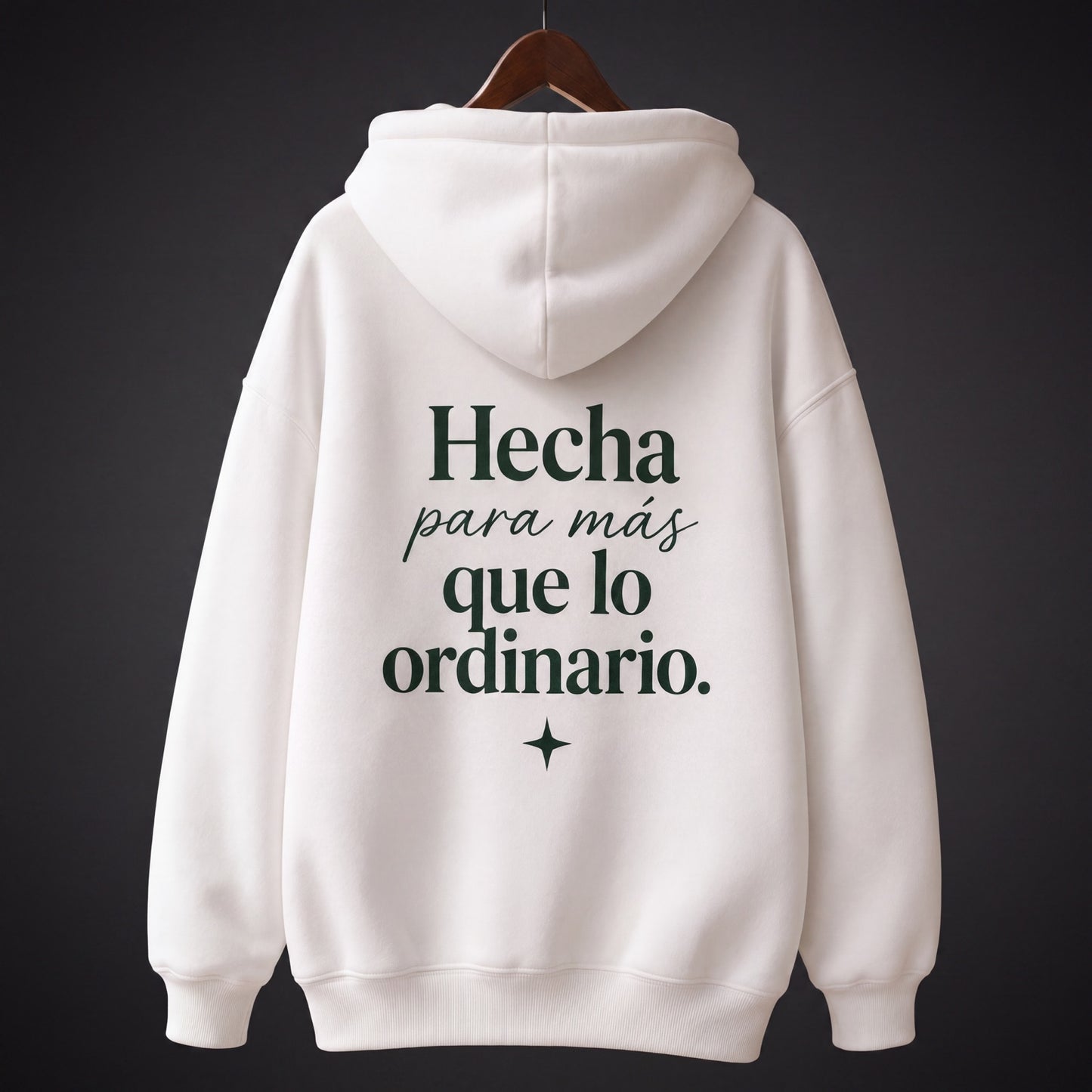 Hoodie Cristiano "Hecha para más que lo ordinario" | Sudadera con Capucha Blanca | Unisex