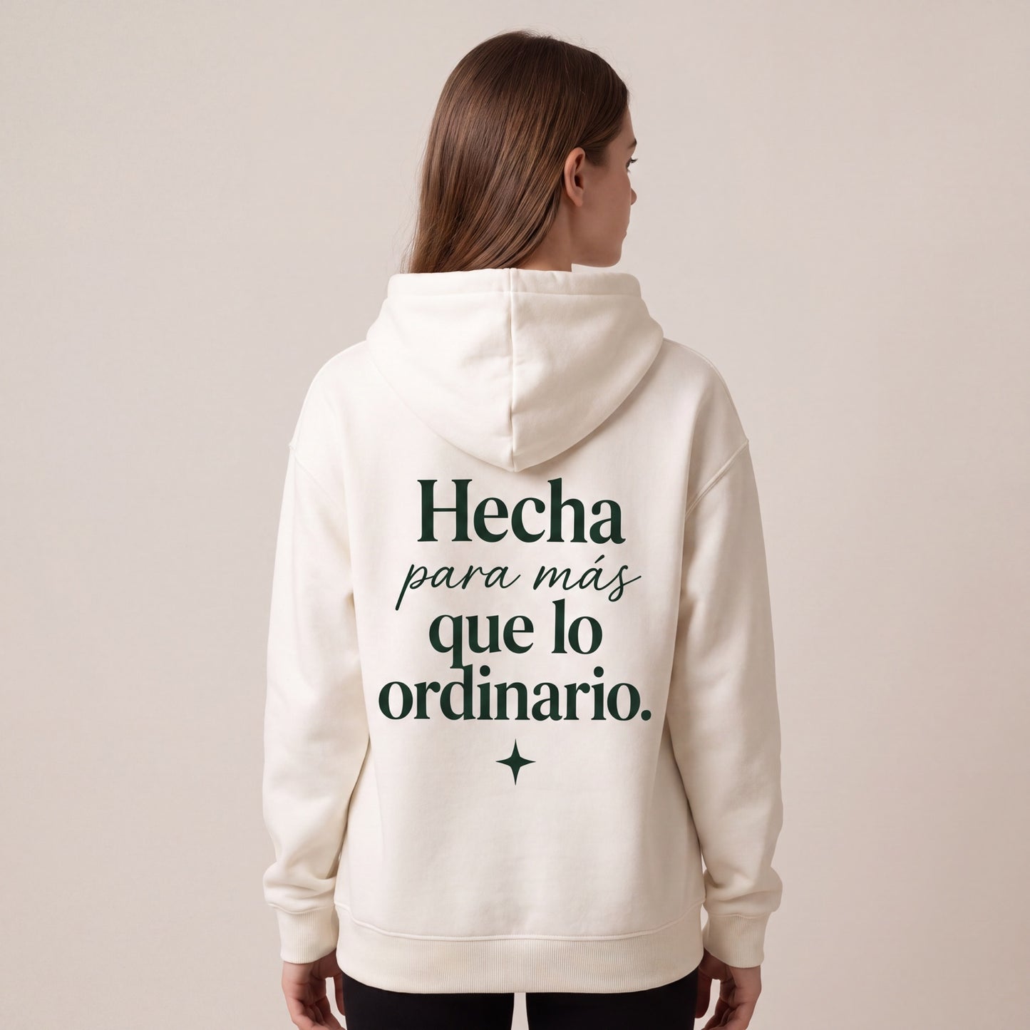 Hoodie Cristiano "Hecha para más que lo ordinario" | Sudadera con Capucha Blanca | Unisex