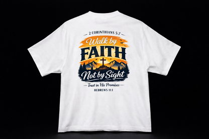 Camisa Oversize 'Walk by Faith Not by Sight' – 2 Corintios 5:7