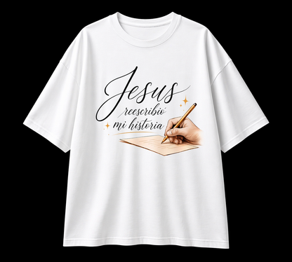 Camisa Oversize “Jesús Reescribió Mi Historia”