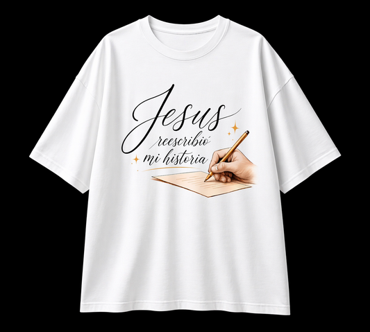 Camisa Oversize “Jesús Reescribió Mi Historia”