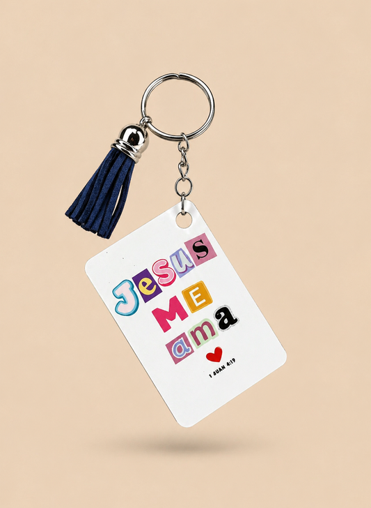 🎁 Llavero cristiano Jesús me ama – Regalo cristiano de fe y esperanza (100% off)