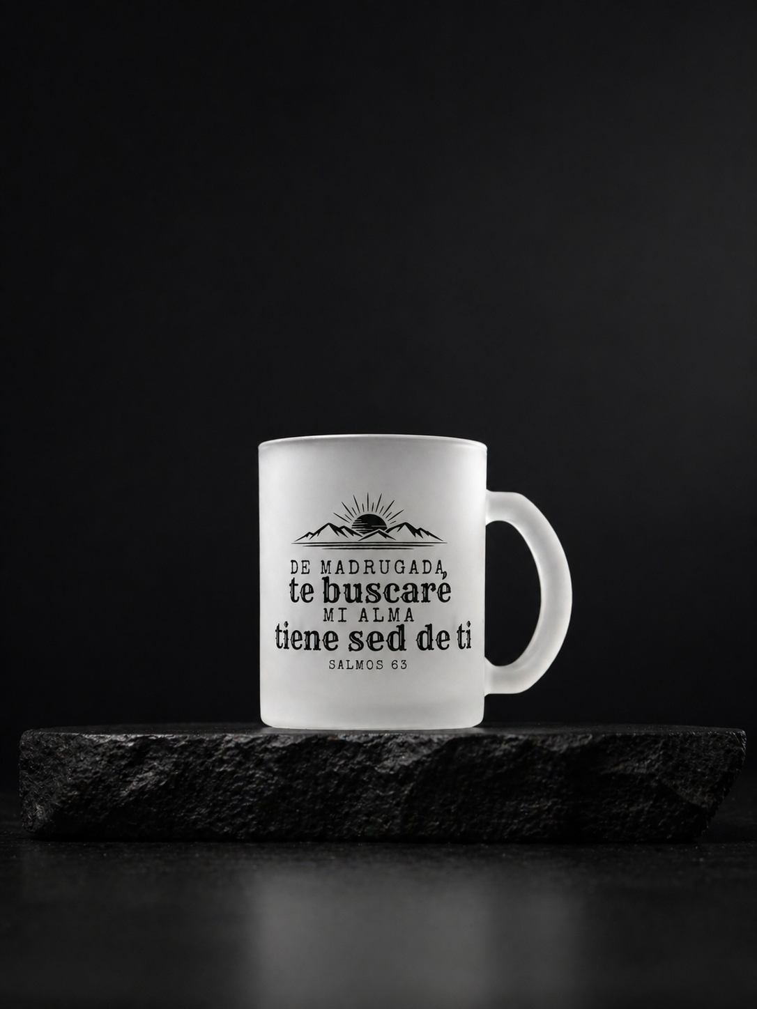 🎁 Taza Cristiana Frosted – “De madrugada te buscaré” | Salmos 63 | 11 oz (100% off)