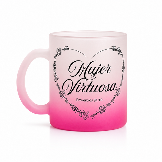 Taza Frosty Mujer Virtuosa Proverbios 31:10 – Regalo Cristiano Inspirador