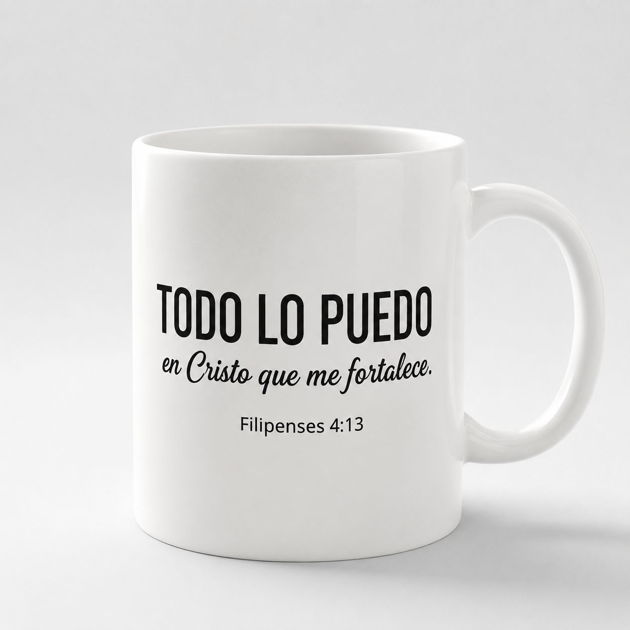 Taza cristiana “Todo lo puedo en Cristo” – Filipenses 4:13 | Regalo de fe