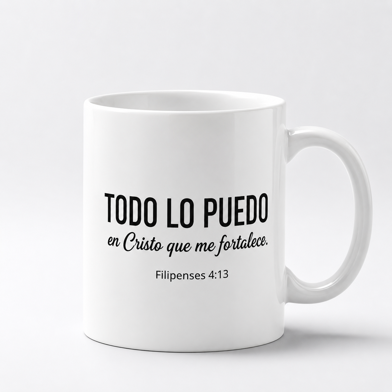Taza cristiana “Todo lo puedo en Cristo” – Filipenses 4:13 | Regalo de fe