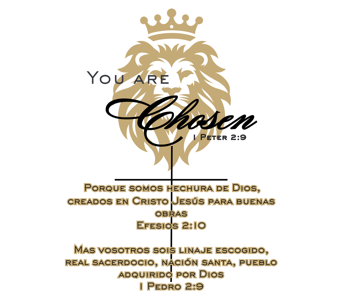 Tumbler “You Are Chosen” – 20oz | Diseño Cristiano Inspirado en 1 Pedro 2:9 - Cristo vive 
