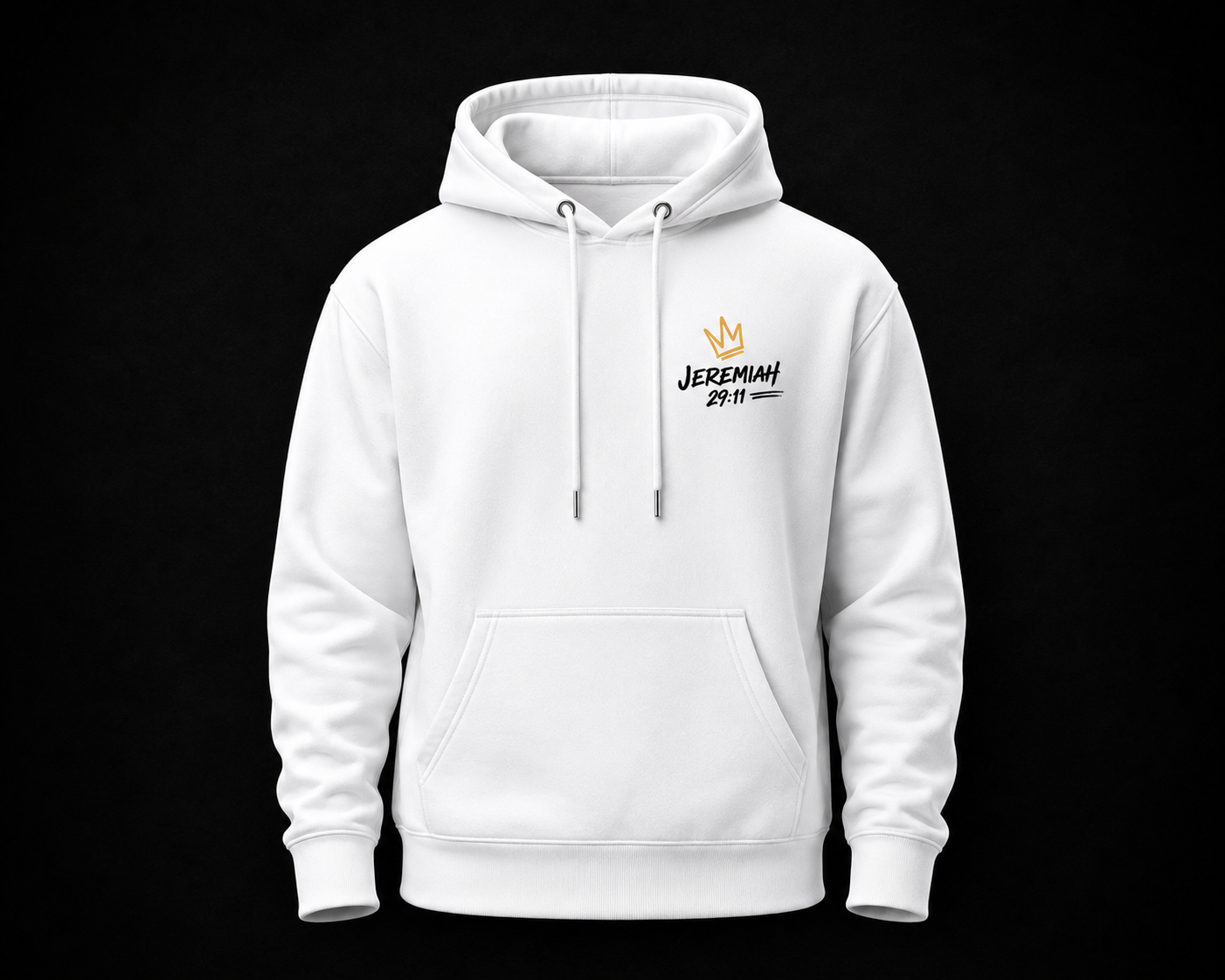 Hoodie Cristiano Jeremias 29:11 - Sudadera con Capucha Blanca