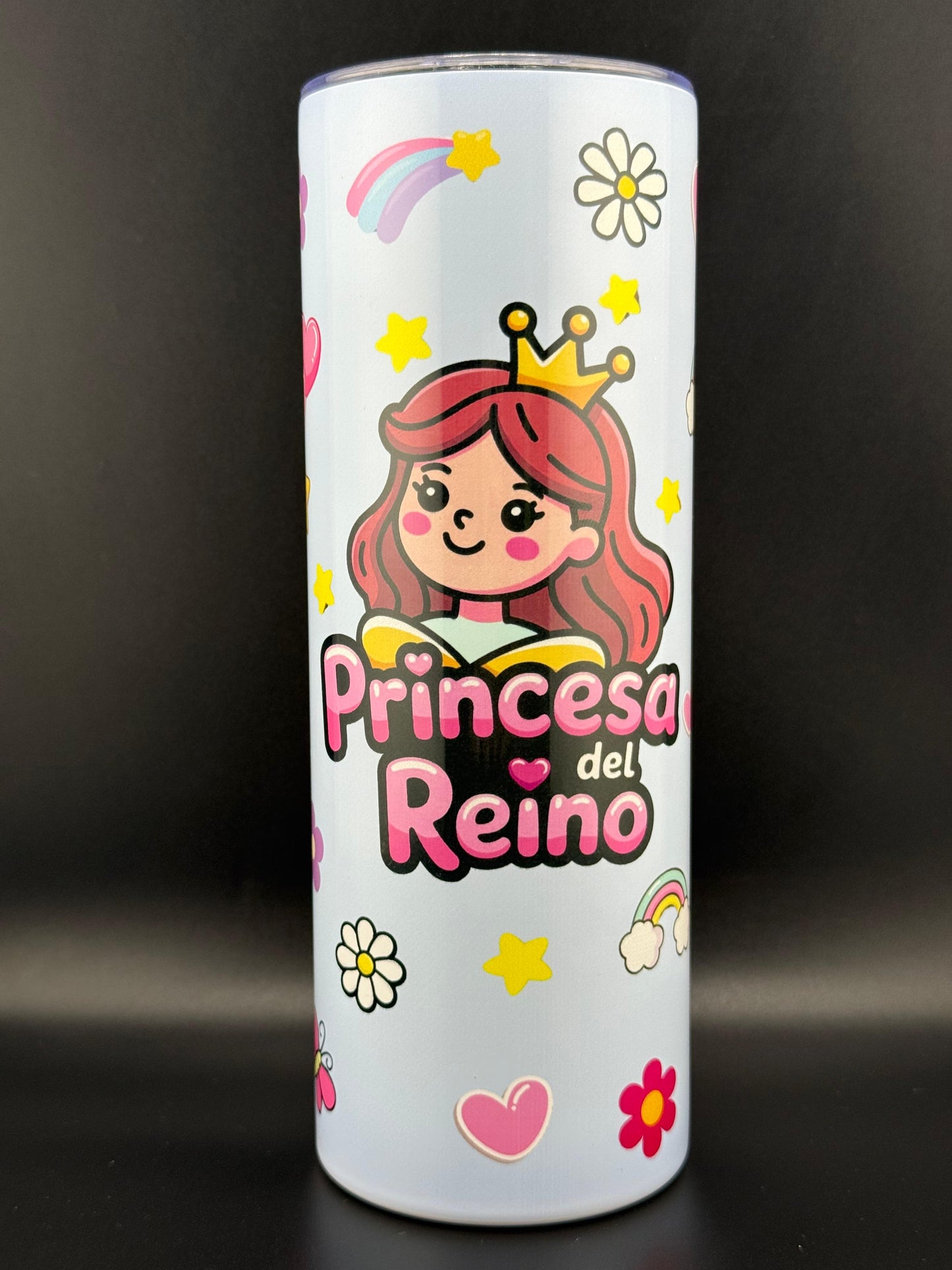Vaso Térmico 20oz – Princesa del Reino (Rosa, Azul y Violeta)